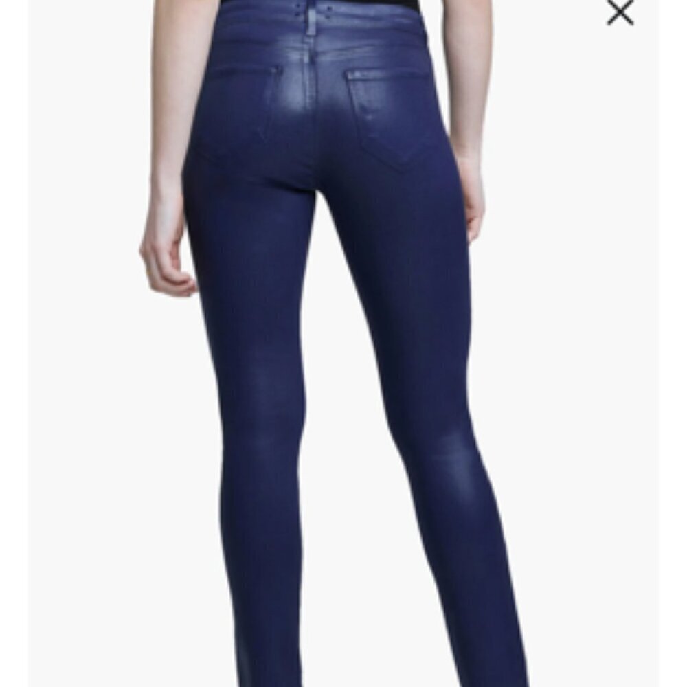 L'AGENCE Jyothi High Waist Split Ankle Skinny Jeans Midnight Blue 24 - Picture 4 of 13